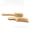 Brosse à cheveux doux en bois naturel